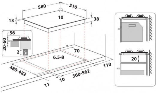Варочная поверхность газовая Hotpoint-Ariston PPH60GDF/IX - 2