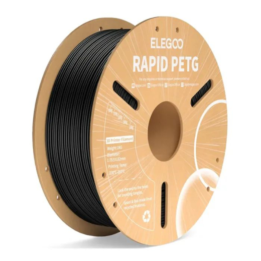 Пластик для 3D-принтера ELEGOO Rapid PETG 1кг, 1.75мм, black (50.203.0216) - 1