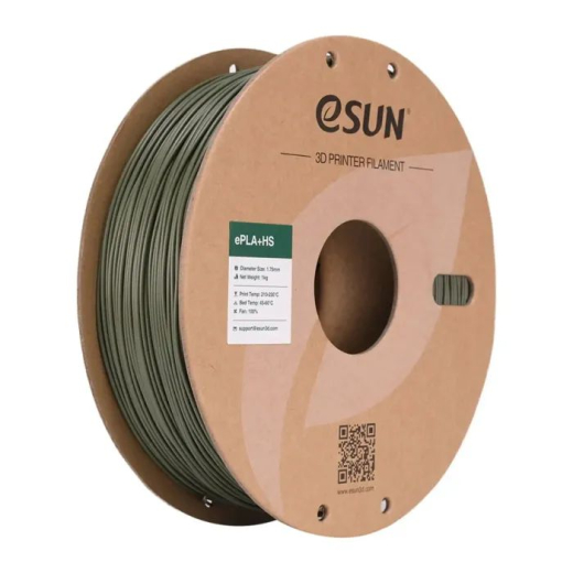 Пластик для 3D-принтера eSUN PLA+ 1.75мм, 1кг, olive green (PLA+P175OG1) - 1