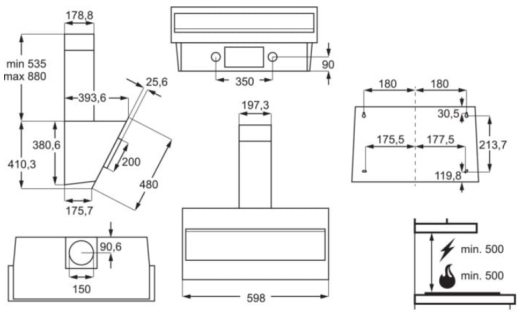 Витяжка похила Electrolux LFV316K - 6