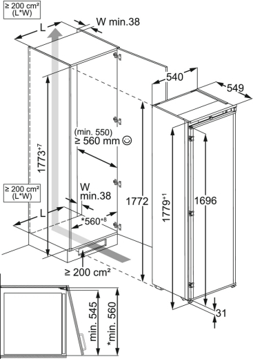 Морозильная камера встроенная ELECTROLUX EUN7NE18S - 3