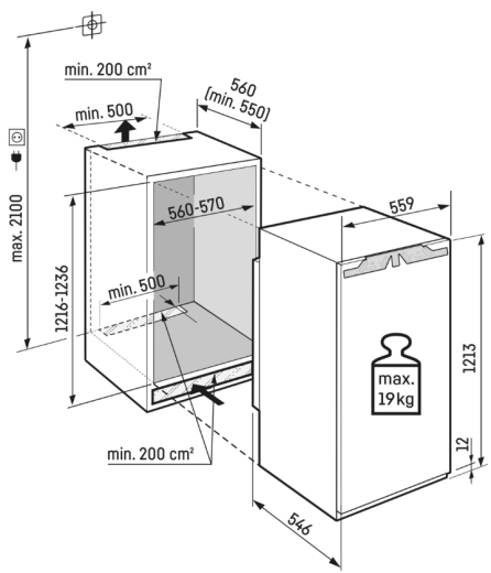 Вбудований холодильник Liebherr IRd 4101 Pure - 2