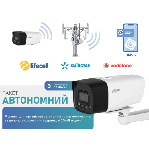 Комплект видеонаблюдения Dahua Warkit (4G) - 1