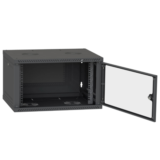 Шкаф телекоммуникационный двери IPCOM 4U 600x450 стекло (черный) - 2