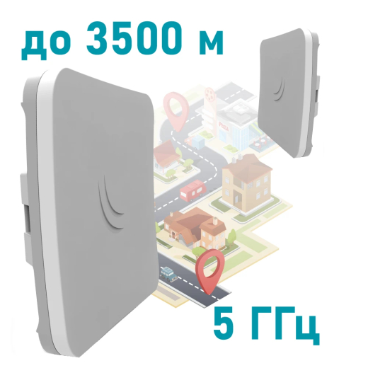 Беспроводной WiFi мост MikroTik SXTsq 5 ac (RBSXTsqG-5acD) 5GHz - 1