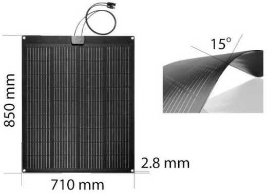 Тонкоплёночная (гибкая) солнечная панель NEO Tools 100W напівгнучка (90-143) - 3