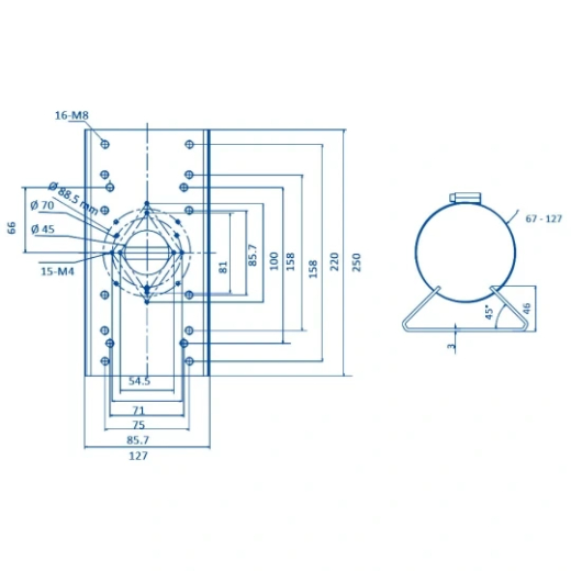 Кронштейн для кріплення на опору SE-POMB250MW - 2