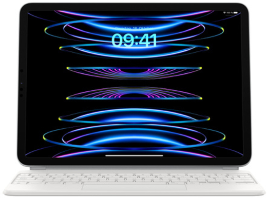 Обложка-клавиатура Apple Magic Keyboard для iPad Pro 11 (3rd gen) та iPad Air (5th gen) German White (MJQJ3D/A) - 2