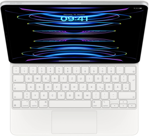 Обложка-клавіатура Apple Magic Keyboard для iPad Pro 12.9 (5th gen) German White (MJQL3D/A) - 1