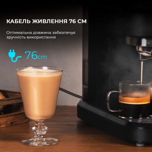 Ріжкова кавоварка еспресо CECOTEC Cafelizzia 790 Black (01651) - 4