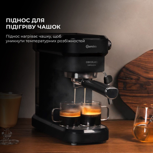 Ріжкова кавоварка еспресо CECOTEC Cafelizzia 790 Black (01651) - 5