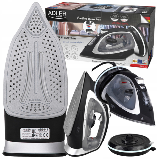 Бездротова праска парова Adler AD 5043 2800w - 2