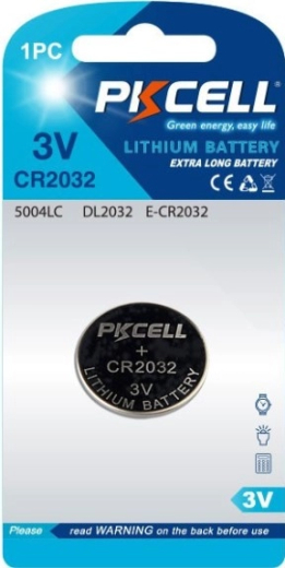 Батарейка PkCell CR2032, 3.0V Lithium Power, 1pcs/card - 1