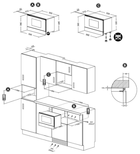 Встраиваемая микроволновая печь с грилем Teka ML 822 BIS (40584302) - 2