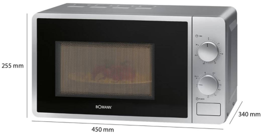 Мікрохвильовка з грилем Bomann MWG 6015 CB Silver - 3