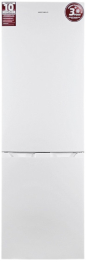 Холодильник із морозильною камерою Grunhelm BRH-N186М60-W - 1