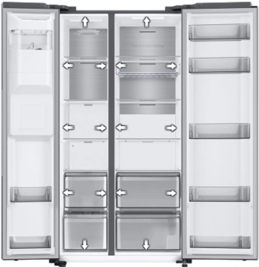 Холодильник с морозильной камерой Samsung RS68A884CSL/EF - 3