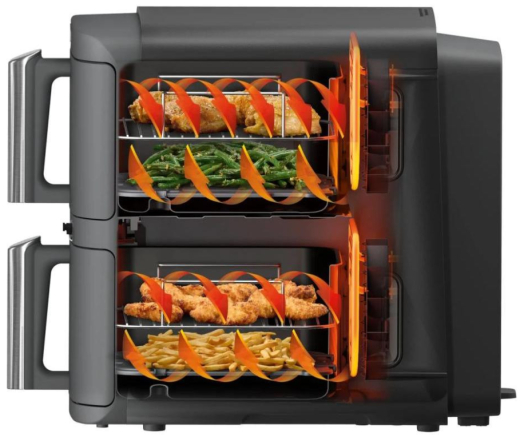 Мультипечь (аэрофритюрница) NINJA Double Stack XL 2-Level Hot Air Fryer SL451EU - 5