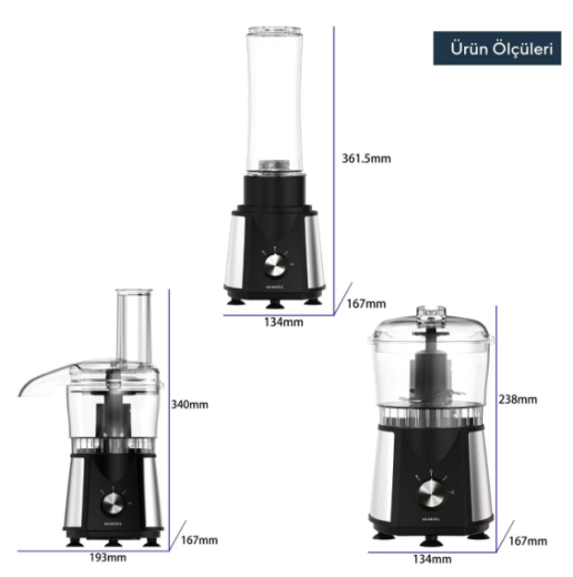 Кухонний комбайн Kumtel HFP-02 Black - 4