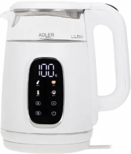 Електрочайник  Adler AD 1305 LED white/silver - 1
