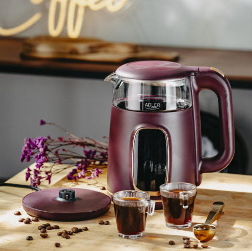 Электрочайник  Adler AD 1305 burgundy - 6