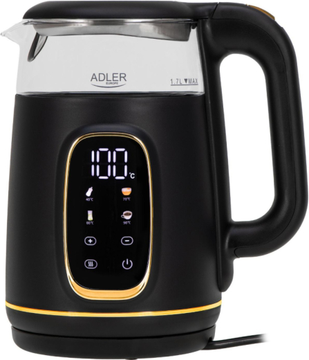Электрочайник  Adler AD 1305 black/gold - 1
