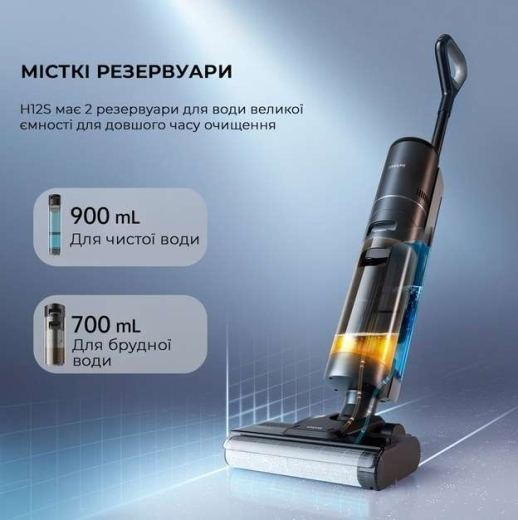 Моющий вертикальный пылесос (1в1) Dreame H12S (HHR30B) - 7