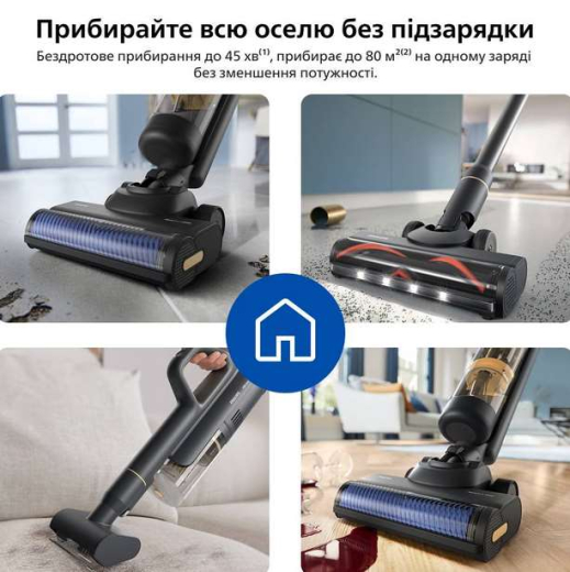 Вертикальний + ручний пилосос (2в1) Philips 9000 Series AquaTrio XW7264/10 - 7