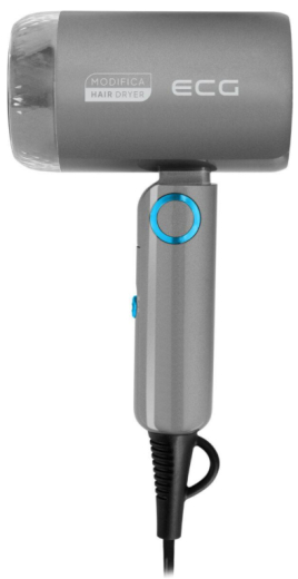 Фен дорожній (зі складною ручкою) ECG Modifica Grigio Piccolo - 2