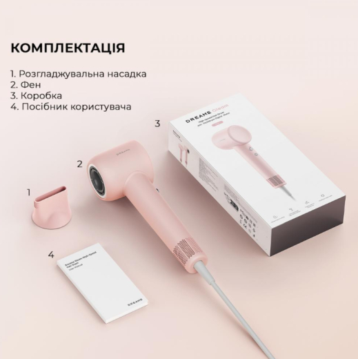 Фен Dreame Hair Dryer Gleam Pink (AHD12A-PK) - 2