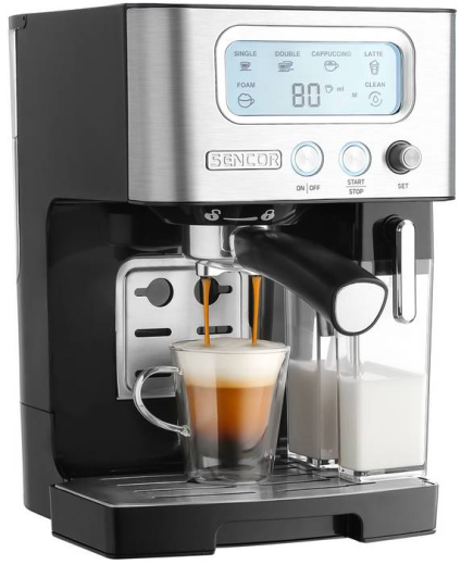Рожковая кофеварка эспрессо Sencor SES 4090SS - 3