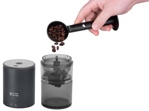 Кавомолка електрична акумуляторна ECG KM 160 Minimo Premio - 3