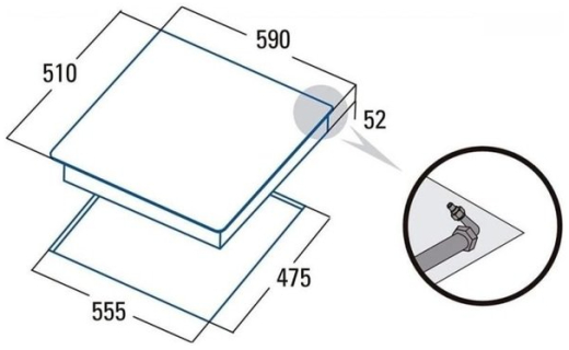 Газова варильна поверхня Cata CHI 6031 BK (08041502) - 4