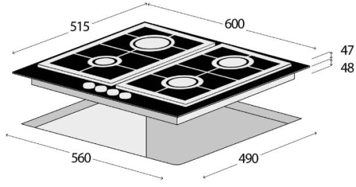 Газовая варочная поверхность Concept PDV7060 - 7