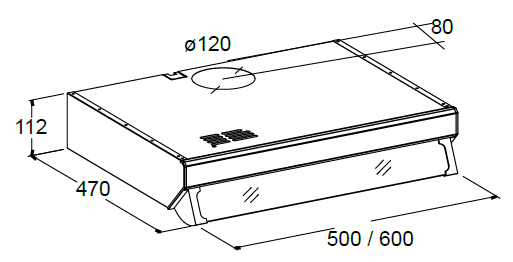 Витяжка пласка Cata F 2060 white (02011012) - 4