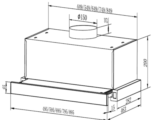 Витяжка телескопічна Faber TLSC X A60 2LS (305.0569.214) - 4