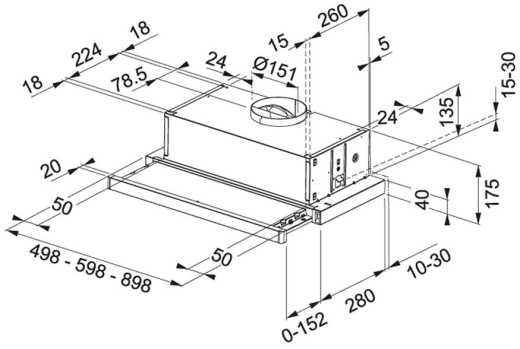 Витяжка телескопічна Franke FLEXA FTC 532L GR/XS (315.0547.794) - 2