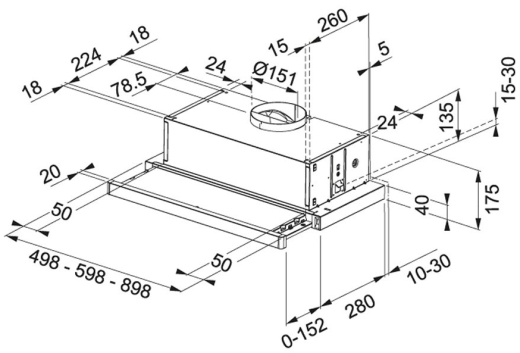 Вытяжка телескопическая Franke FLEXA FTC 532L WH (315.0547.795) - 2