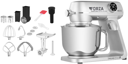Кухонна машина ECG FORZA 6600 Metallo Argento - 3