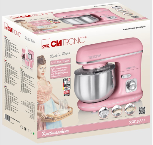 Кухонная машина Clatronic KM 3711 Pink - 3