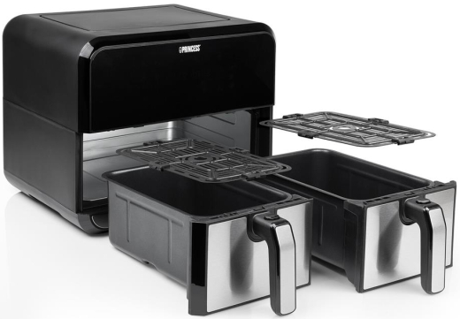Фритюрница PRINCESS Double Basket Airfryer Black - 2