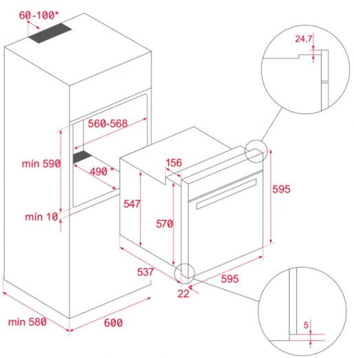 Духовка електрична Teka HLB 8415 BK (111000052) - 11