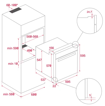 Духовка электрическая Teka HSB 630 P Black (41566050) - 5
