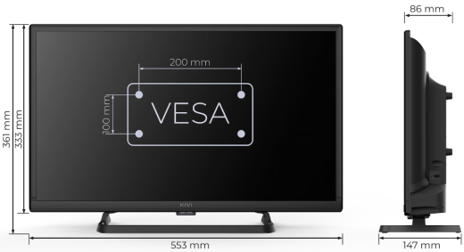 Телевізор KIVI 24'' HD Optima L5 HDR (24H710QB) - 6