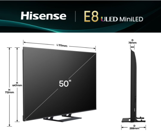 Телевізор HISENSE 50E8Q - 3