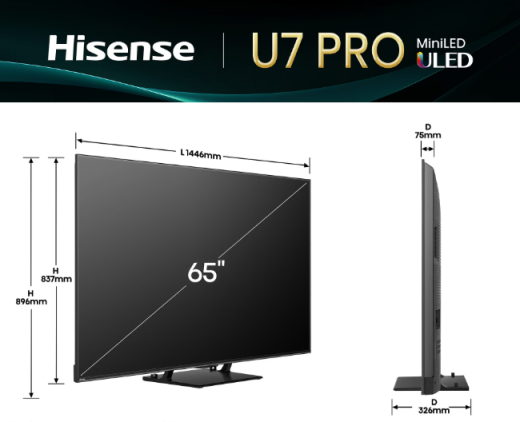 Телевізор HISENSE 65U7Q PRO - 4