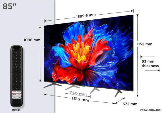 Телевизор TCL 85P8K - 2
