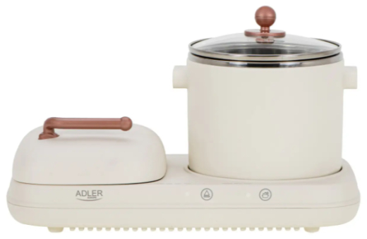 Электрическая плита с кастрюлей и грилем Adler AD 6421 2 w 1 - 1
