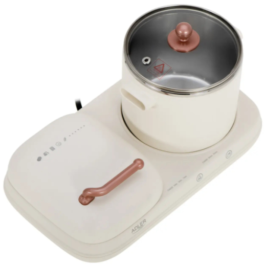 Электрическая плита с кастрюлей и грилем Adler AD 6421 2 w 1 - 2