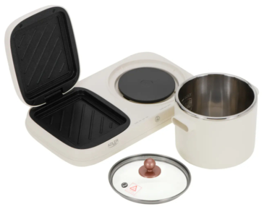 Электрическая плита с кастрюлей и грилем Adler AD 6421 2 w 1 - 4